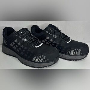 Ace Men's Black/Gray Phantom Alloy Safety Toe Slip Resistant Work Shoe Size 7.5